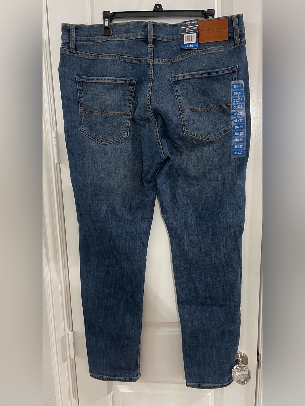 Lucky Brand Men's 412 Mid Rise Stretch Athletic Slim Fit Mens Jeans W38 x L32